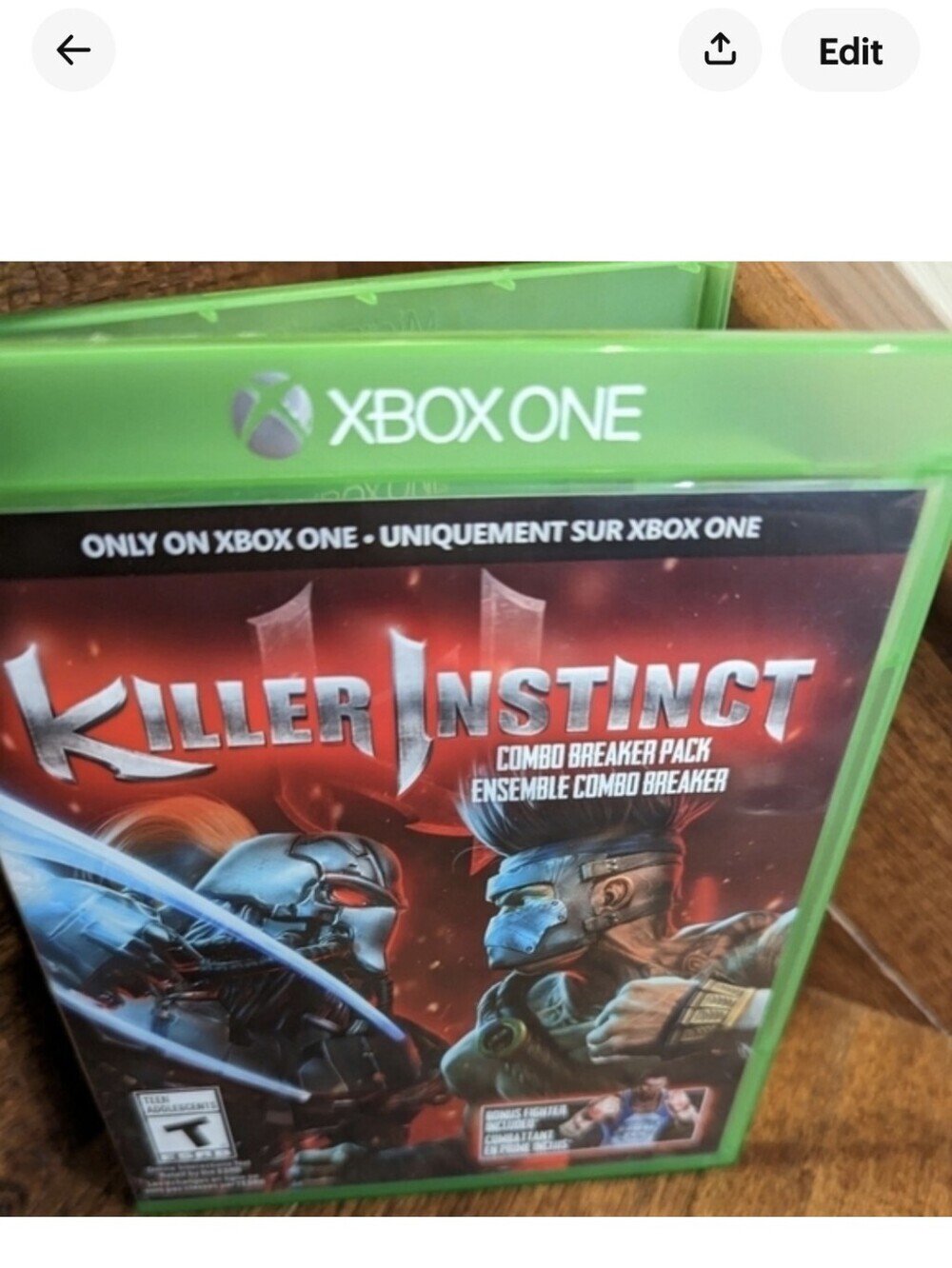 X box one Killer Instinct video game Like New Pristine Condition